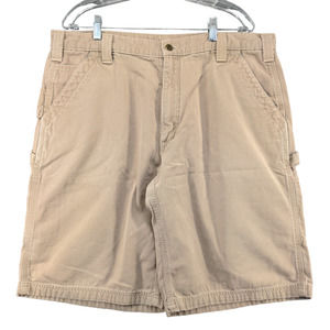 Carhartt Mens Carpenter Shorts Tan Size 40 Cotton Pockets Outdoor